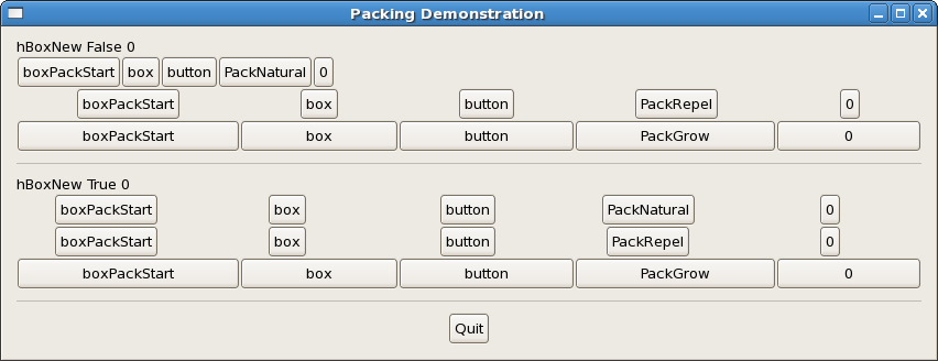 Resized packing demo application