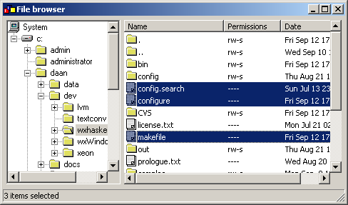 File browser on windows XP