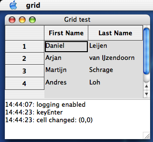 Grid demo on MacOS X (Panther)