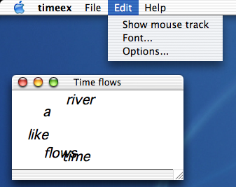 Extended time flows like a river on MacOS X